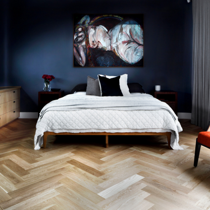 American White Oak Herringbone Engineered Parquetry